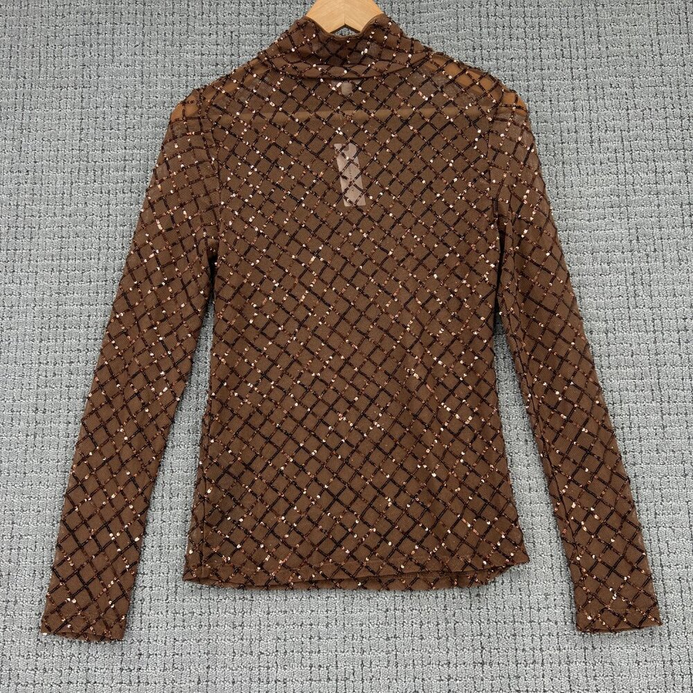 Anthropologie Pilcro Turtleneck Sequin Top - Picture 5 of 8